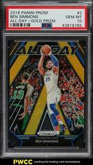 Ben Simmons [Gold Prizm] #3 Basketball Cards 2018 Panini Prizm All Day Prices