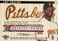 Rear | Lou Collier Baseball Cards 1998 Fleer Tradition