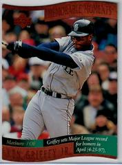 Ken Griffey Jr #1 Baseball Cards 1997 Upper Deck Memorable Moments Prices