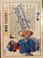 Card Back | Mike Piazza Baseball Cards 1994 Fleer Team Leaders