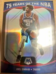 Joel Embiid Basketball Cards 2021 Panini Mosaic 75 Years of the NBA Prices
