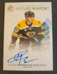 Jakob Forsbacka Karlsson [Future Watch Black Silver Ink Autograph] Hockey Cards 2017 SP Authentic Prices