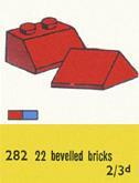 LEGO Set | 2 x 2 Sloping Roof Bricks [Red] LEGO Classic