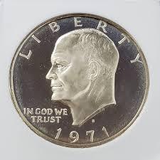 1971 S [DOUBLE DIE] Coins Eisenhower Dollar