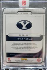 Back | Puka Nacua [Brand Logo] Football Cards 2023 Panini National Treasures Collegiate College Silhouettes Signatures