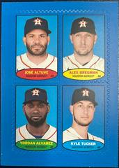 Jose Altuve, Alex Bregman, Yordan Alvarez, Kyle Tucker [Blue] Baseball Cards 2023 Topps Heritage 1974 Stamps Prices