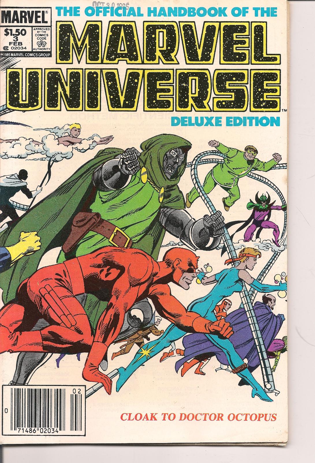 Official Handbook Of The Marvel Universe  [Newsstand] #3 (1986) Comic Books Official Handbook of the Marvel Universe