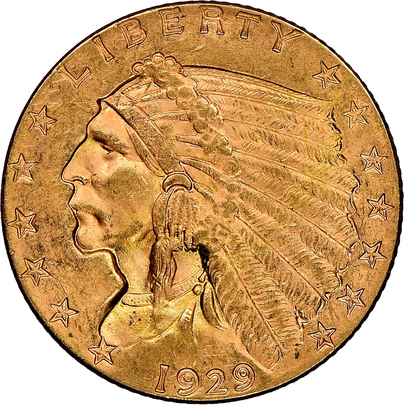 1929 Coins Indian Head Quarter Eagle