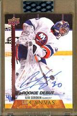 Ilya Sorokin [Autograph] #CD-IS Hockey Cards 2020 Upper Deck Clear Cut Canvas Rookie Debuts Prices