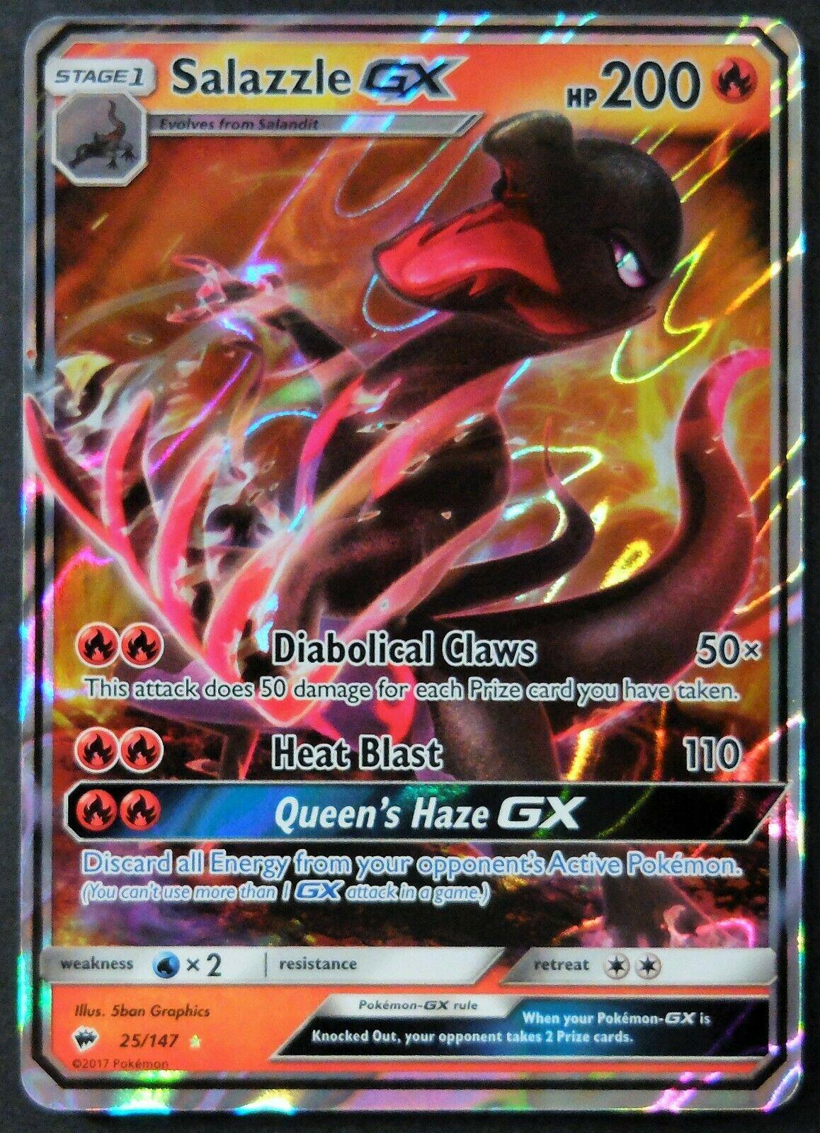 Salazzle GX #25 Prices | Pokemon Burning Shadows | Pokemon Cards