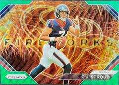 C. J. Stroud [Green Wave] #F-10 Football Cards 2023 Panini Prizm Fireworks Prices