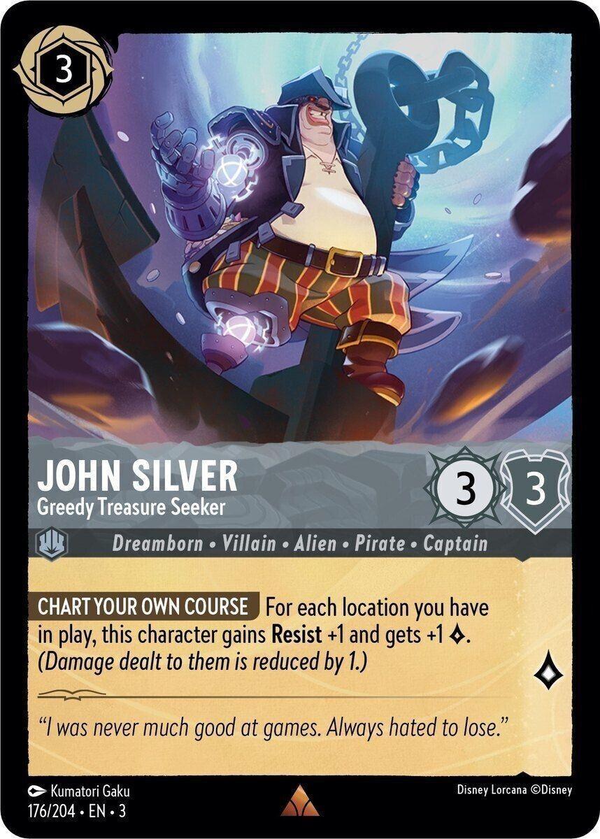 John Silver - Greedy Treasure Seeker [Foil] #176 Lorcana Into the Inklands