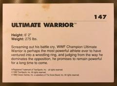 1990ClassicWWF_UltWarrior147_CardBack | The Ultimate Warrior Wrestling Cards 1990 Classic WWF The History of Wrestlemania