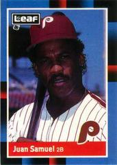 Juan Samuel #146 Baseball Cards 1988 Leaf Prices
