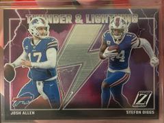 Josh Allen / Stefon Diggs #3 Football Cards 2023 Panini Zenith Thunder and Lightning Prices