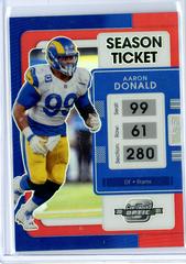 Aaron Donald [Red] #52 Football Cards 2021 Panini Contenders Optic Prices