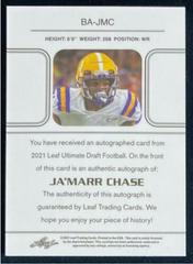 46/50 | Ja'Marr Chase [Gold Auto] Football Cards 2021 Leaf Ultimate Draft