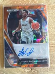 Loren Christian Jackson [Orange Ice] Basketball Cards 2021 Panini Prizm Draft Picks Autographs Prices