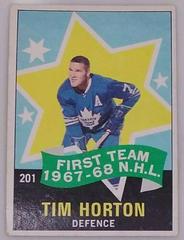 Tim Horton #201 Hockey Cards 1968 O-Pee-Chee Prices