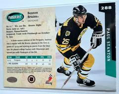 Backside | Paul Stanton Hockey Cards 1993 Parkhurst