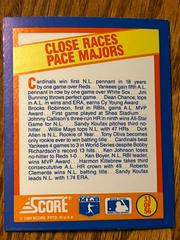 Close Races Pace Majors #33 Baseball Cards 1989 Score Magic Motion Trivia A Year to Remember Prices