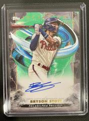 Bryson Stott [Green] Baseball Cards 2023 Topps Inception Rookie and Emerging Stars Autographs Prices