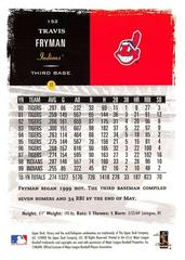 Back | Travis Fryman Baseball Cards 2000 Upper Deck Victory