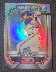 Austin Martin Baseball Cards 2021 Bowman Scout’s Top 100 Prices