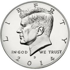 2014 D Coins Kennedy Half Dollar Prices