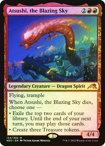 Atsushi, The Blazing Sky [Foil] #134 Magic Kamigawa: Neon Dynasty