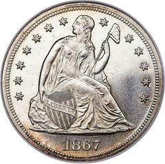 1867 Coins Seated Liberty Dollar Prices