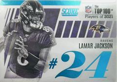Lamar Jackson Football Cards 2022 Panini Score Top 100 Prices
