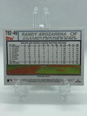 Back Of Card | Randy Arozarena Baseball Cards 2021 Topps Update 1992 Redux