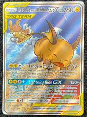 Photo Showing Texture | Raichu & Alolan Raichu GX Pokemon Unified Minds