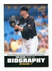 Roy Halladay #SB-142 Baseball Cards 2010 Upper Deck Season Biography Prices