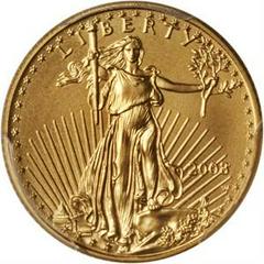 2008 W [BURNISHED] Coins $5 American Gold Eagle Prices