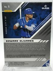 Back Of Card | Edward Olivares Baseball Cards 2021 Panini Chronicles XR
