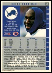 Back Of Card | Brett Perriman Football Cards 1993 Panini Score