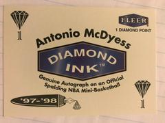 Antonio McDyess Basketball Cards 1997 Fleer Diamond Ink Prices