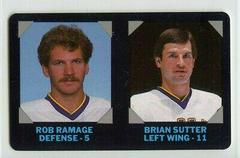 Ramage, Sutter Hockey Cards 1985 7-Eleven Credit Cards Prices