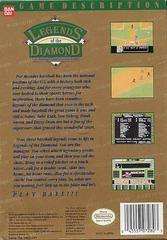 Legends Of The Diamond - Back | Legends of the Diamond NES