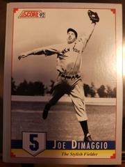 Joe dimaggio #B13 Baseball Cards 1992 Score Joe DiMaggio Prices
