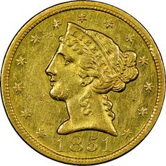 1851 C Coins Liberty Head Half Eagle Prices