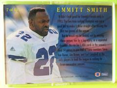 Reverse | Emmitt Smith Football Cards 1994 Fleer League Leaders