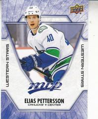 Elias Pettersson #WS-3 Hockey Cards 2021 Upper Deck MVP Western Stars Prices