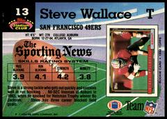 Back Of Card | Steve Wallace Football Cards 1992 Stadium Club