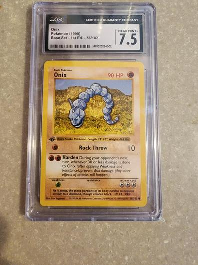 Onix [1st Edition] | Graded 8 | Pokemon Base Set