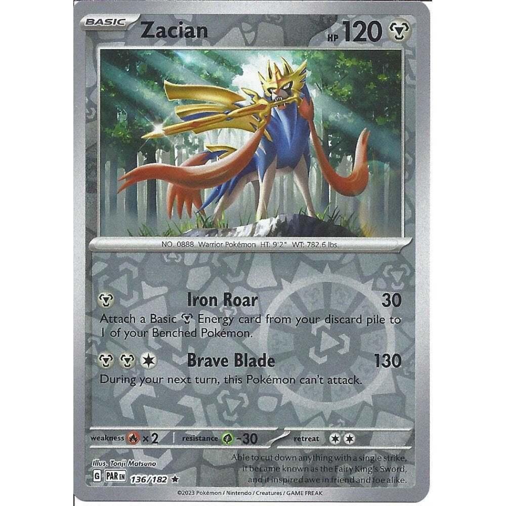 Zacian [Reverse Holo] #136 Pokemon Paradox Rift