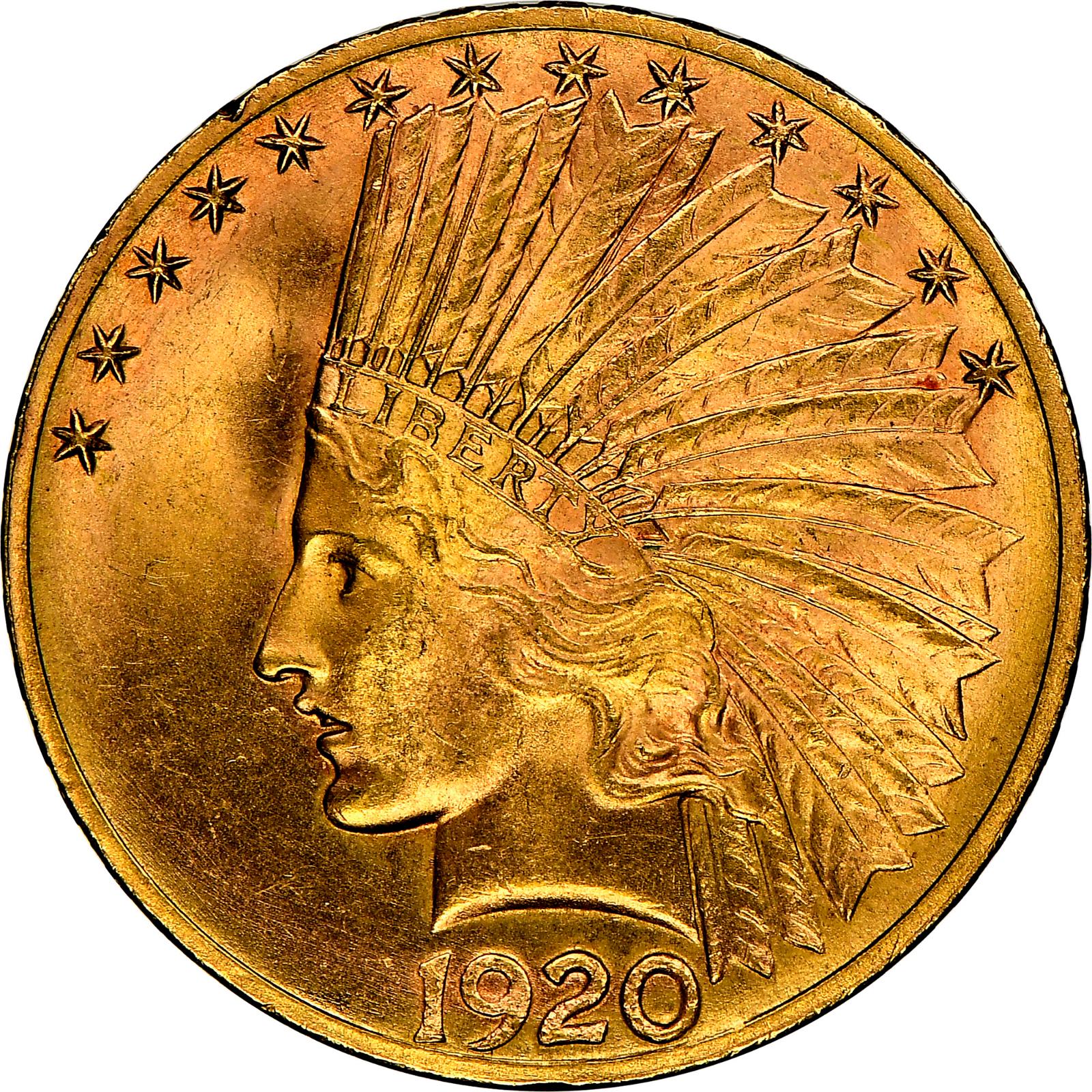 1920 S Coins Indian Head Gold Eagle