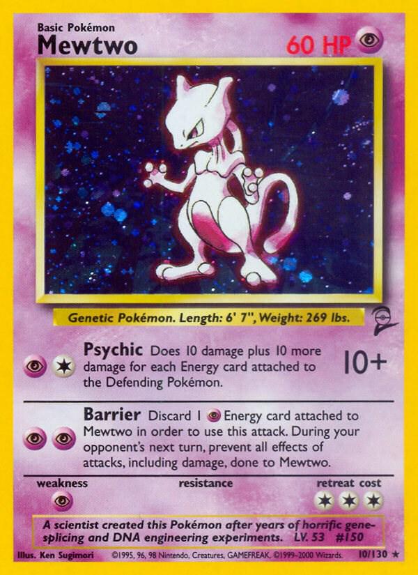 Mewtwo #10 Pokemon Base Set 2